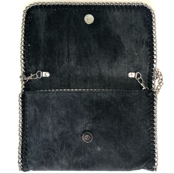 URBAN EXPRESSIONS DENIM CROSSBODY CLUTCH - Picture 9 of 10